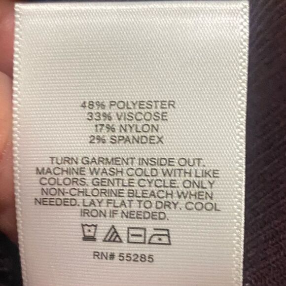 EXPRESS Deep Plum One Sleeve Fitted Above The Knee Dress - Picture 10 of 10